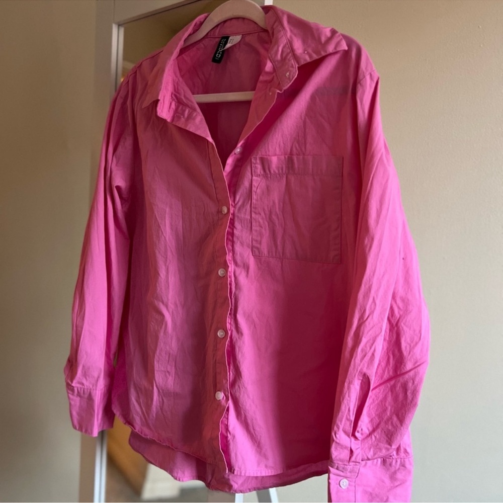 Pink Button-Up Shirt